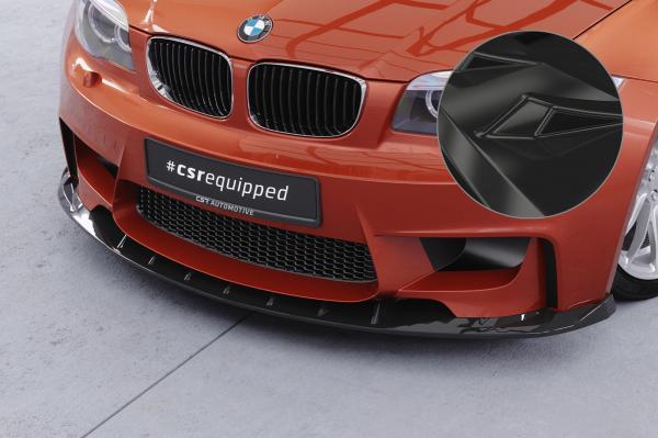 CSR Frontspoiler | Cup-Spoilerlippe mit ABE für BMW 1er E82 M Coupe CSL471-G Glossy schwarz Hochglanz (keine Lackierung erforderlich)