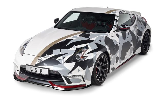 CSR Frontspoiler | Cup-Spoilerlippe mit ABE für Nissan 370Z Nismo CSL472-G Glossy schwarz Hochglanz (keine Lackierung erforderlich)