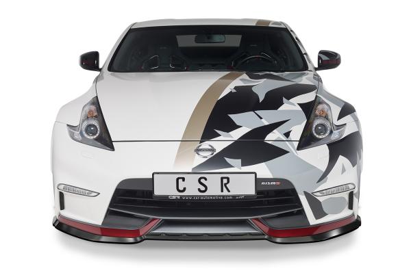 CSR Frontspoiler | Cup-Spoilerlippe mit ABE für Nissan 370Z Nismo CSL472-G Glossy schwarz Hochglanz (keine Lackierung erforderlich)