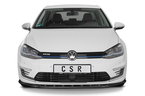 CSR Frontspoiler | Cup-Spoilerlippe mit ABE für VW e-Golf CSL474-G Glossy schwarz Hochglanz (keine Lackierung erforderlich)