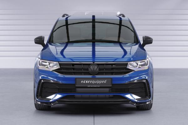CSR Frontspoiler | Cup-Spoilerlippe mit ABE für VW Tiguan II (Typ AD1) R-Line CSL475-G Glossy schwarz Hochglanz (keine Lackierung erforderlich)