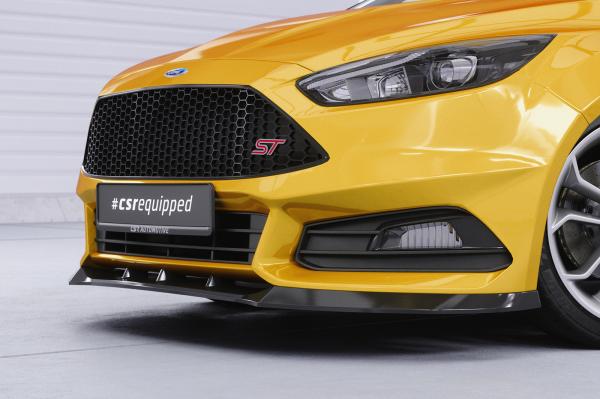 CSR Frontspoiler | Cup-Spoilerlippe mit ABE für Ford Focus MK3 ST Turnier CSL476-C Carbon Look Hochglanz (keine Lackierung erforderlich)