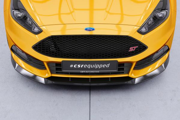 CSR Frontspoiler | Cup-Spoilerlippe mit ABE für Ford Focus MK3 ST Turnier CSL476-C Carbon Look Hochglanz (keine Lackierung erforderlich)