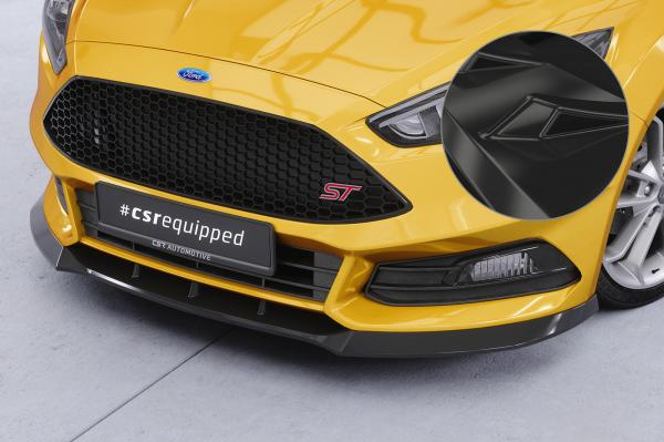 CSR Frontspoiler | Cup-Spoilerlippe mit ABE für Ford Focus MK3 ST Turnier CSL476-G Glossy schwarz Hochglanz (keine Lackierung erforderlich)