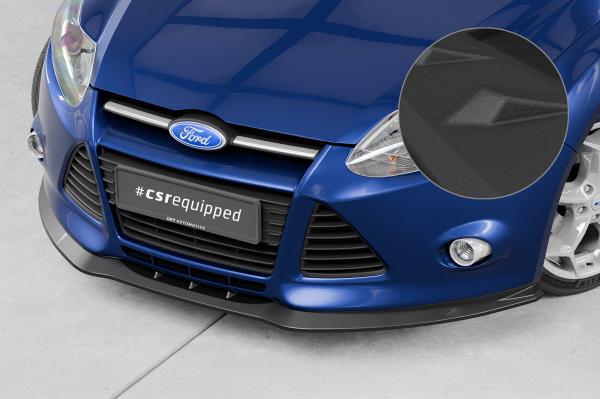 CSR Frontspoiler | Cup-Spoilerlippe mit ABE für Ford Focus MK3 Basis CSL477-S strukturiert schwarz matt (keine Lackierung erforderlich)