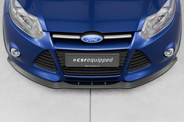CSR Frontspoiler | Cup-Spoilerlippe mit ABE für Ford Focus MK3 Basis CSL477-S strukturiert schwarz matt (keine Lackierung erforderlich)
