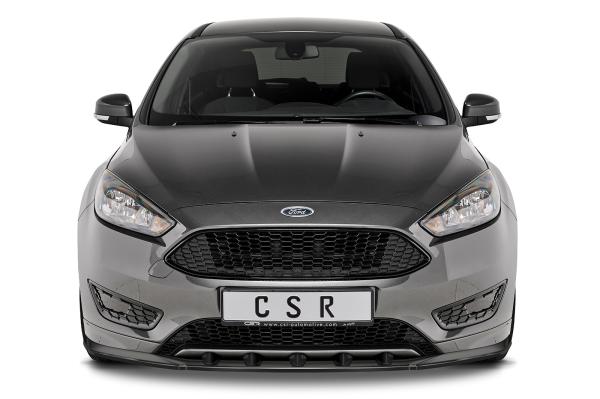CSR Frontspoiler | Cup-Spoilerlippe mit ABE für Ford Focus MK3 ST-Line CSL478-C Carbon Look Hochglanz (keine Lackierung erforderlich)