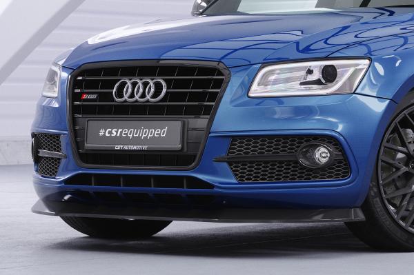 CSR Frontspoiler | Cup-Spoilerlippe mit ABE für Audi SQ5 (8R) CSL480-S strukturiert schwarz matt (keine Lackierung erforderlich)