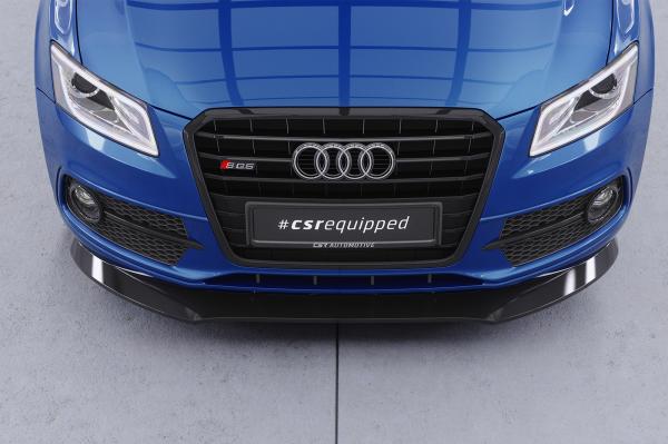 CSR Frontspoiler | Cup-Spoilerlippe mit ABE für Audi SQ5 (8R) CSL480-S strukturiert schwarz matt (keine Lackierung erforderlich)