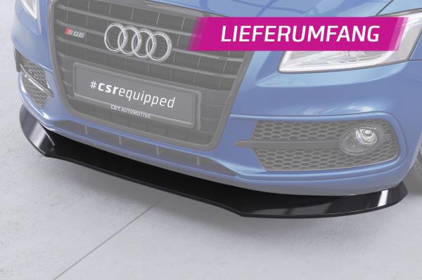 CSR Frontspoiler | Cup-Spoilerlippe mit ABE für Audi SQ5 (8R) CSL480-S strukturiert schwarz matt (keine Lackierung erforderlich)
