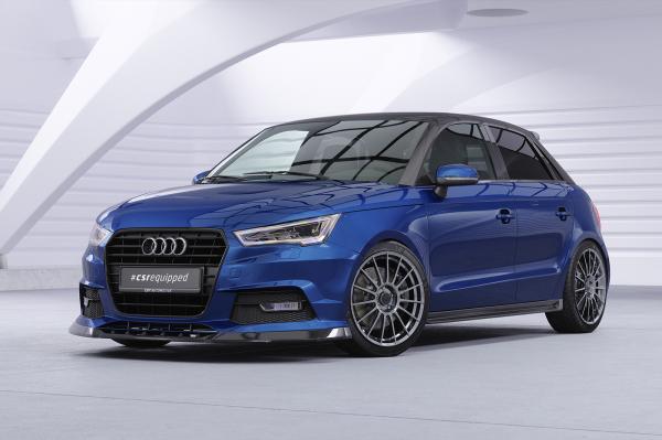 CSR Frontspoiler | Cup-Spoilerlippe mit ABE für Audi A1 8X CSL481-G Glossy schwarz Hochglanz (keine Lackierung erforderlich)