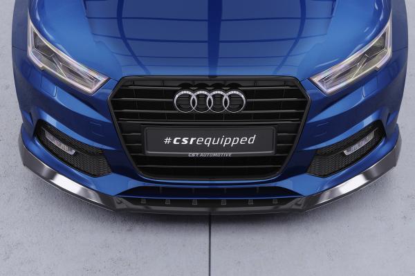 CSR Frontspoiler | Cup-Spoilerlippe mit ABE für Audi A1 8X CSL481-G Glossy schwarz Hochglanz (keine Lackierung erforderlich)