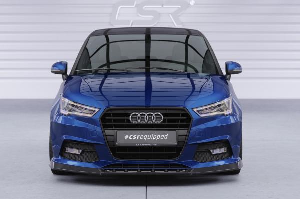 CSR Frontspoiler | Cup-Spoilerlippe mit ABE für Audi A1 8X CSL481-G Glossy schwarz Hochglanz (keine Lackierung erforderlich)