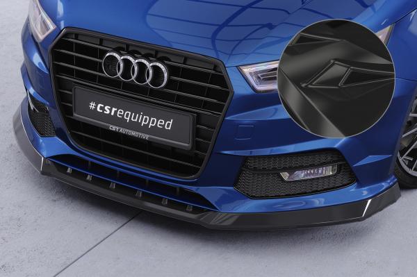 CSR Frontspoiler | Cup-Spoilerlippe mit ABE für Audi A1 8X CSL481-G Glossy schwarz Hochglanz (keine Lackierung erforderlich)