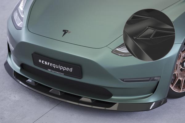 CSR Frontspoiler | Cup-Spoilerlippe mit ABE für Tesla Model 3 CSL484-G Glossy schwarz Hochglanz (keine Lackierung erforderlich)
