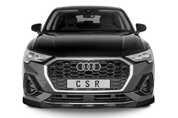 CSR Frontspoiler | Cup-Spoilerlippe mit ABE für Audi Q3 (Typ F3) Sportback CSL485-G Glossy schwarz Hochglanz (keine Lackierung erforderlich)