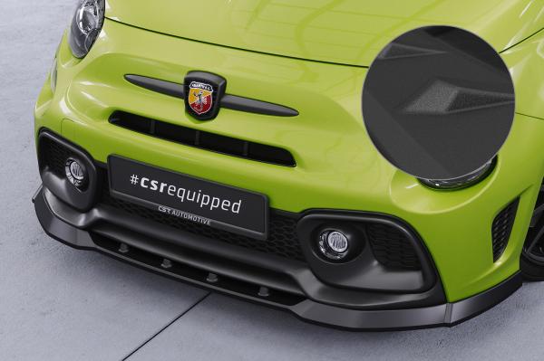 CSR Frontspoiler | Cup-Spoilerlippe mit ABE für Fiat 500 Abarth 595 CSL487-S strukturiert schwarz matt (keine Lackierung erforderlich)