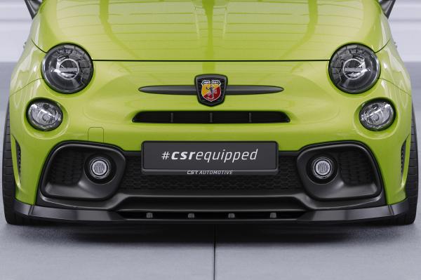 CSR Frontspoiler | Cup-Spoilerlippe mit ABE für Fiat 500 Abarth 595 CSL487-G Glossy schwarz Hochglanz (keine Lackierung erforderlich)