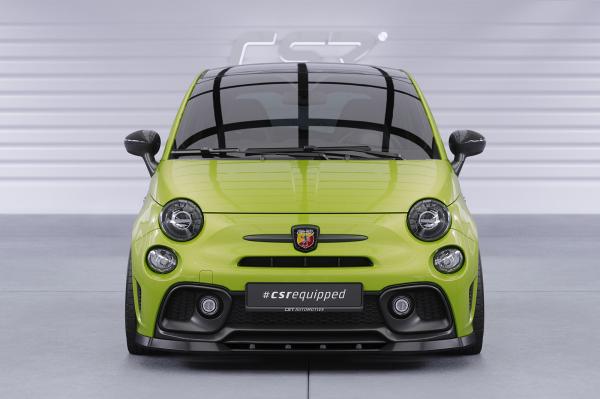 CSR Frontspoiler | Cup-Spoilerlippe mit ABE für Fiat 500 Abarth 595 CSL487-G Glossy schwarz Hochglanz (keine Lackierung erforderlich)