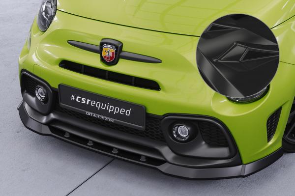 CSR Frontspoiler | Cup-Spoilerlippe mit ABE für Fiat 500 Abarth 595 CSL487-G Glossy schwarz Hochglanz (keine Lackierung erforderlich)