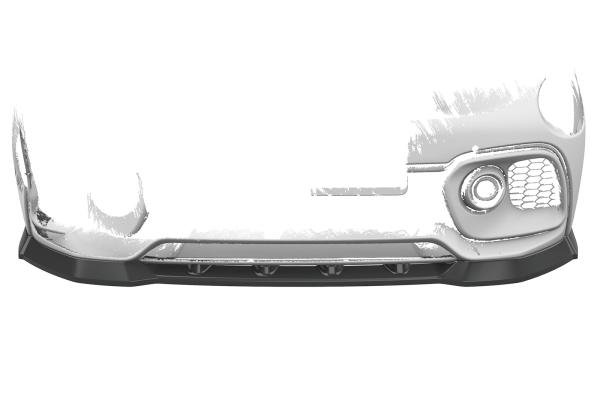 CSR Frontspoiler | Cup-Spoilerlippe mit ABE für Fiat 500 Abarth 595 CSL487-G Glossy schwarz Hochglanz (keine Lackierung erforderlich)
