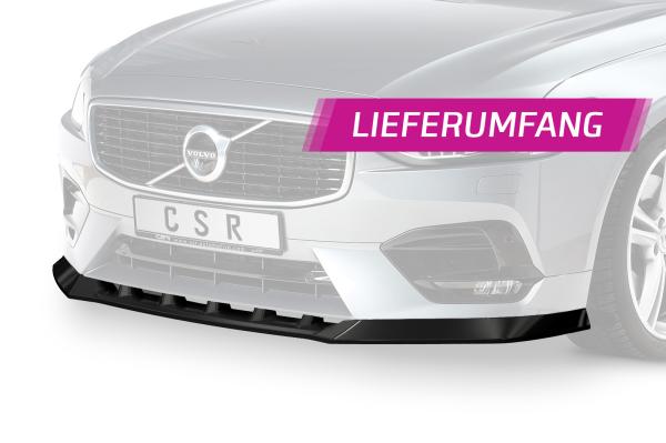CSR Frontspoiler | Cup-Spoilerlippe mit ABE für Volvo S90 CSL488-S strukturiert schwarz matt (keine Lackierung erforderlich)