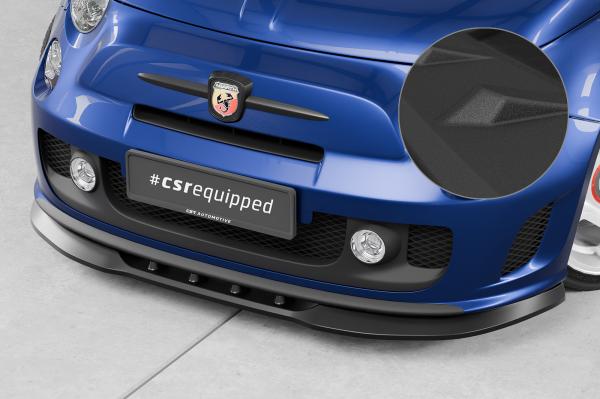 CSR Frontspoiler | Cup-Spoilerlippe mit ABE für Fiat 500 Abarth 595 CSL490-S strukturiert schwarz matt (keine Lackierung erforderlich)