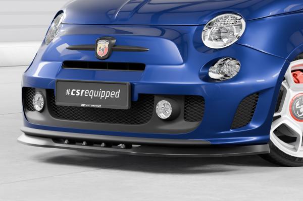 CSR Frontspoiler | Cup-Spoilerlippe mit ABE für Fiat 500 Abarth 595 CSL490-G Glossy schwarz Hochglanz (keine Lackierung erforderlich)