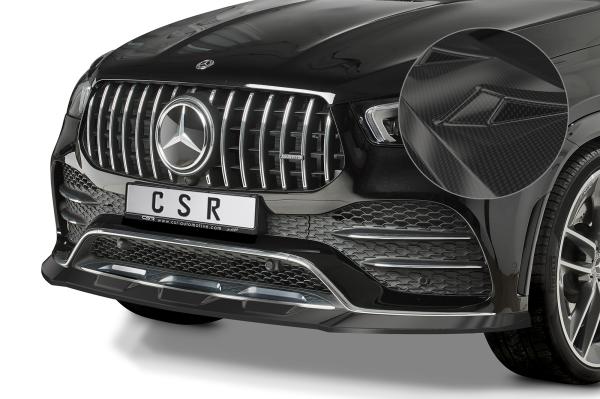 CSR Frontspoiler | Cup-Spoilerlippe mit ABE für Mercedes-Benz GLE C167 AMG-Line CSL492-C Carbon Look Hochglanz (keine Lackierung erforderlich)