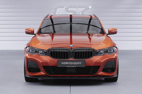 CSR Frontspoiler | Cup-Spoilerlippe mit ABE für BMW 3er (G20 / G21) CSL496-C Carbon Look Hochglanz (keine Lackierung erforderlich)