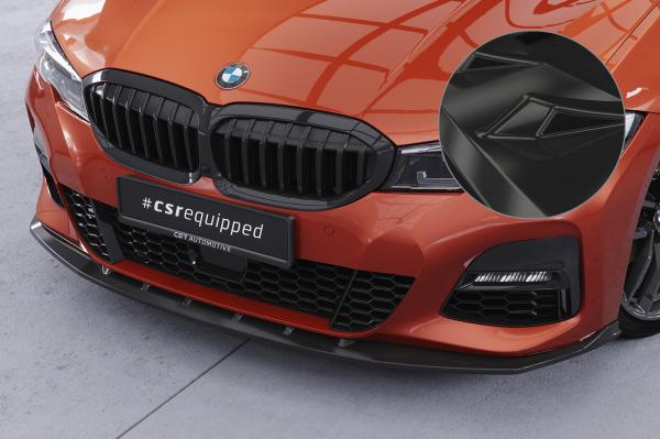 CSR Frontspoiler | Cup-Spoilerlippe mit ABE für BMW 3er (G20 / G21) CSL496-G Glossy schwarz Hochglanz (keine Lackierung erforderlich)