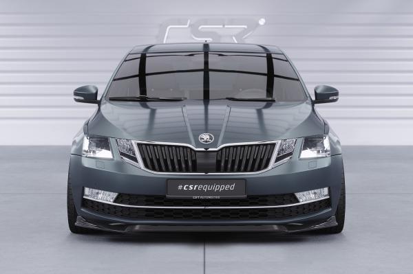 CSR Frontspoiler | Cup-Spoilerlippe mit ABE für Skoda Octavia 3 (Typ 5E) CSL499-C Carbon Look Hochglanz (keine Lackierung erforderlich)