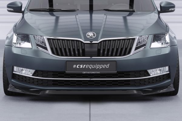 CSR Frontspoiler | Cup-Spoilerlippe mit ABE für Skoda Octavia 3 (Typ 5E) CSL499-C Carbon Look Hochglanz (keine Lackierung erforderlich)