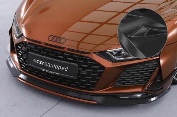 CSR Frontspoiler | Cup-Spoilerlippe mit ABE für Audi R8 (Typ 4S) CSL502-C Carbon Look Hochglanz (keine Lackierung erforderlich)