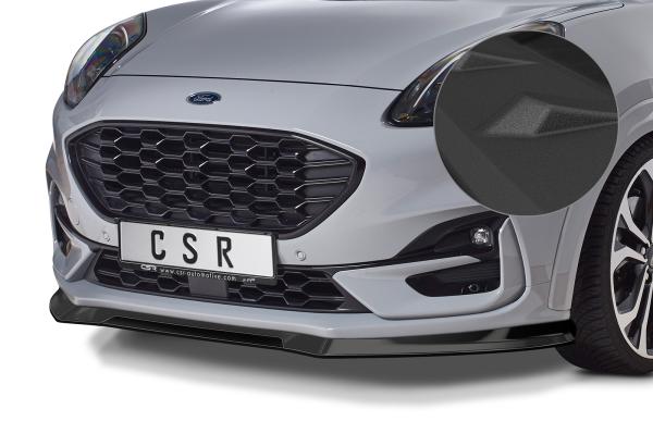 CSR Frontspoiler | Cup-Spoilerlippe mit ABE für Ford Puma ST-Line CSL504-S strukturiert schwarz matt (keine Lackierung erforderlich)