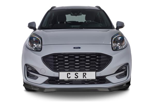 CSR Frontspoiler | Cup-Spoilerlippe mit ABE für Ford Puma ST-Line CSL504-S strukturiert schwarz matt (keine Lackierung erforderlich)