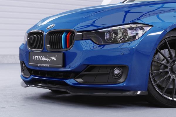 CSR Frontspoiler | Cup-Spoilerlippe mit ABE für BMW 3er (F30 / F31) CSL506-G Glossy schwarz Hochglanz (keine Lackierung erforderlich)