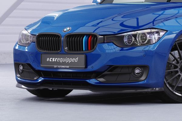 CSR Frontspoiler | Cup-Spoilerlippe mit ABE für BMW 3er (F30 / F31) CSL506-G Glossy schwarz Hochglanz (keine Lackierung erforderlich)