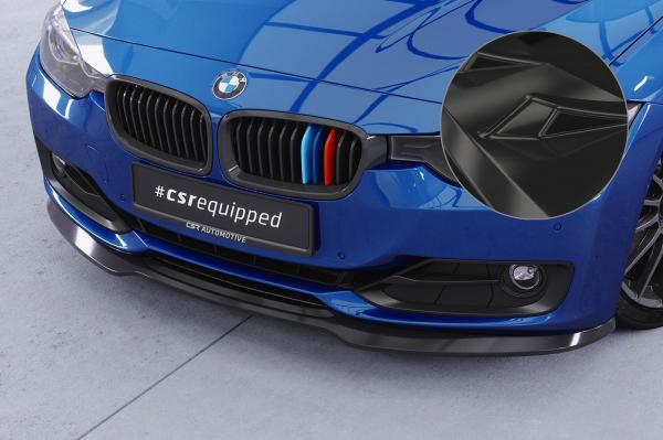 CSR Frontspoiler | Cup-Spoilerlippe mit ABE für BMW 3er (F30 / F31) CSL506-G Glossy schwarz Hochglanz (keine Lackierung erforderlich)