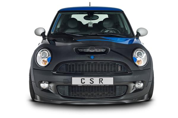 CSR Frontspoiler | Cup-Spoilerlippe mit ABE für Mini Cooper S  R56 CSL512-G Glossy schwarz Hochglanz (keine Lackierung erforderlich)