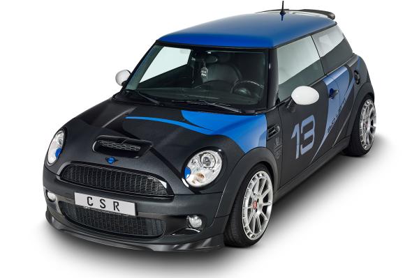 CSR Frontspoiler | Cup-Spoilerlippe mit ABE für Mini Cooper S  R56 CSL512-G Glossy schwarz Hochglanz (keine Lackierung erforderlich)