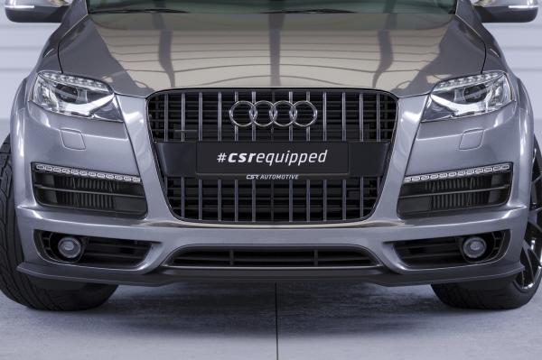 CSR Frontspoiler | Cup-Spoilerlippe mit ABE für Audi Q7 (4L) S-Line CSL515-G Glossy schwarz Hochglanz (keine Lackierung erforderlich)