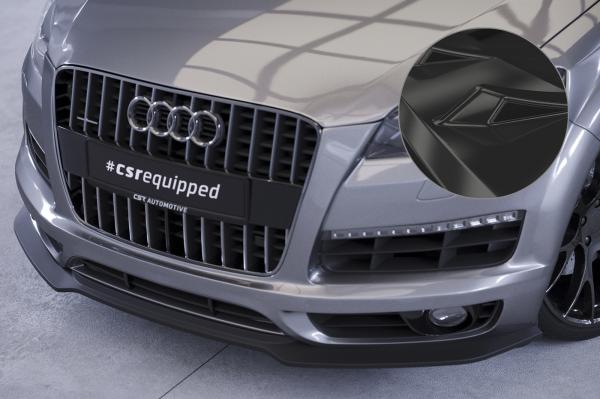 CSR Frontspoiler | Cup-Spoilerlippe mit ABE für Audi Q7 (4L) S-Line CSL515-G Glossy schwarz Hochglanz (keine Lackierung erforderlich)