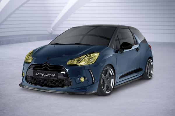 CSR Frontspoiler | Cup-Spoilerlippe mit ABE für Citroen DS3 CSL518-G Glossy schwarz Hochglanz (keine Lackierung erforderlich)