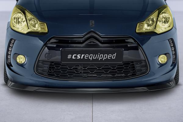 CSR Frontspoiler | Cup-Spoilerlippe mit ABE für Citroen DS3 CSL518-G Glossy schwarz Hochglanz (keine Lackierung erforderlich)