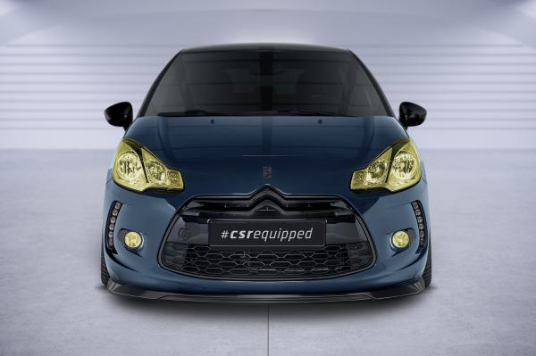 CSR Frontspoiler | Cup-Spoilerlippe mit ABE für Citroen DS3 CSL518-G Glossy schwarz Hochglanz (keine Lackierung erforderlich)