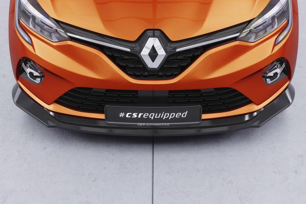 CSR Frontspoiler | Cup-Spoilerlippe mit ABE für Renault Clio V CSL520-G Glossy schwarz Hochglanz (keine Lackierung erforderlich)