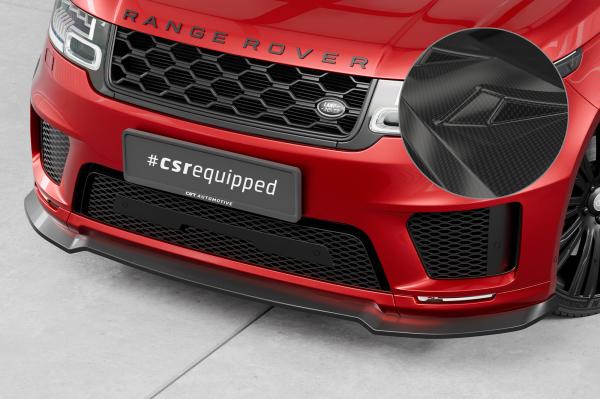CSR Frontspoiler | Cup-Spoilerlippe mit ABE für Land Rover Range Rover Sport (L494) CSL521-C Carbon Look Hochglanz (keine Lackierung erforderlich)