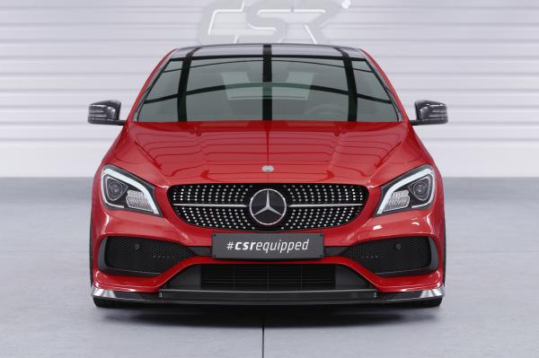 CSR Frontspoiler | Cup-Spoilerlippe mit ABE für Mercedes-Benz CLA 117 AMG-Line CSL522-G Glossy schwarz Hochglanz (keine Lackierung erforderlich)