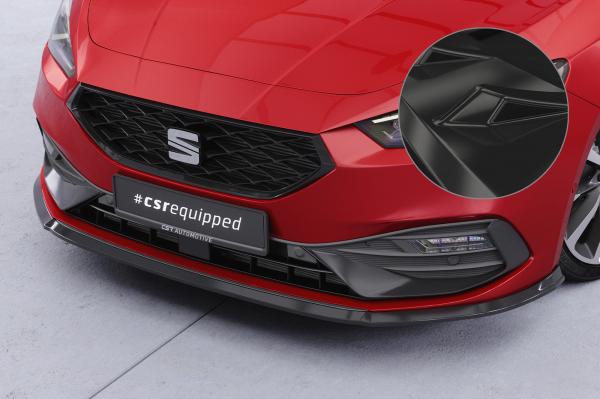 CSR Frontspoiler | Cup-Spoilerlippe mit ABE für Seat Leon 4 (Typ KL) CSL523-G Glossy schwarz Hochglanz (keine Lackierung erforderlich)